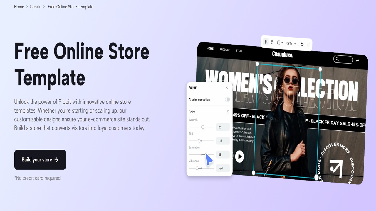 Highlights of E-commerce Templates in Pippit for Online Stores
